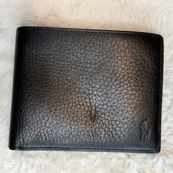 Polo Ralph Lauren Other - NWOT Polo Ralph Lauren black pebbled leather men’s classic billfold